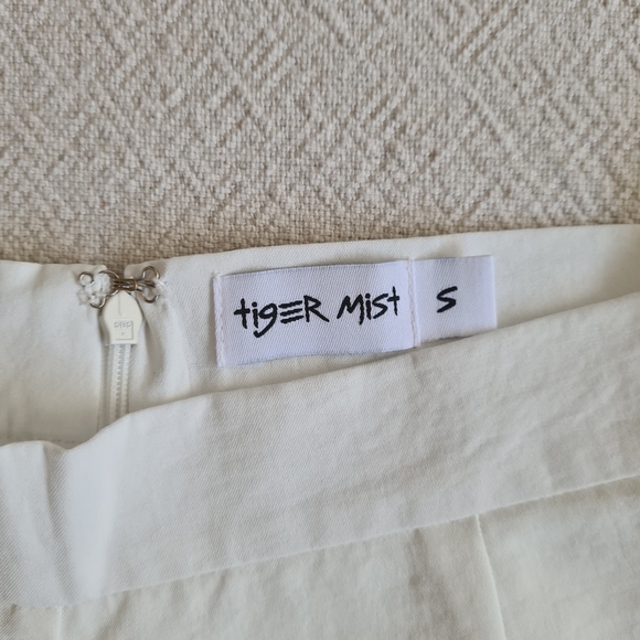 Tiger Mist high waisted wide leg pants | off-white sz small classic chic womens - Picture 13 of 16